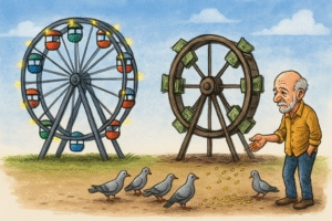 CORRENTINA E SUAS DUAS RODAS GIGANTES